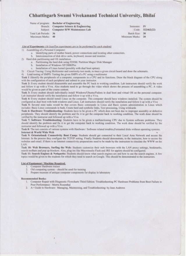 Computer Hardware Troubleshooting Book